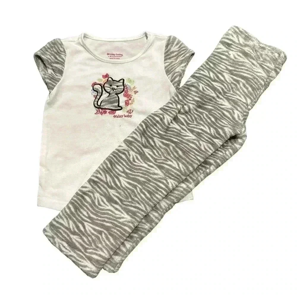 American Girl Bitty Baby Kitty Pajamas for Little Girls Size 5